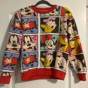 Vintage Disney Sweatshirt XS Women’s Mickey Minnie Goofy Pluto